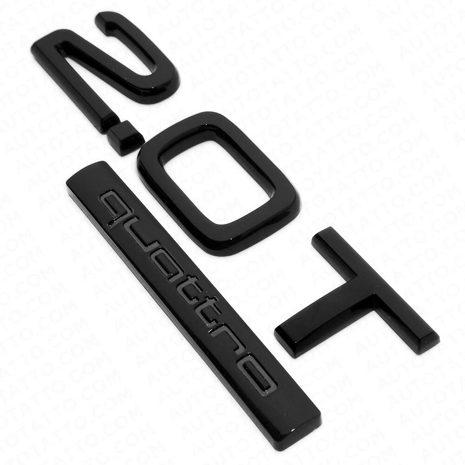 04-25 Rear Trunk Deck Lid 2.0T Quattro Nameplate Emblem Badge Blackout - Image 3 of 4