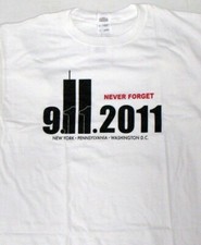 911 September 11 Never Forget Twin Towers T-Shirt 10 yr NY PA DC Adult XL 44-46