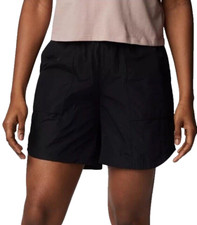 NWT Vintage Columbia Women s Shoshoni Falls Shorts Black Multi Pocket Sz Small
