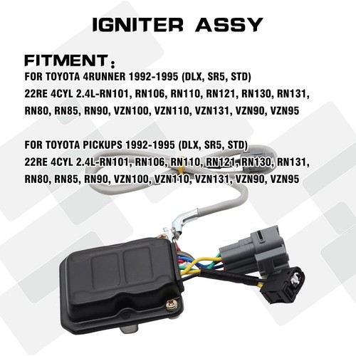 For Toyota 4Runner Pickup 22RE 2.4L Igniter Assy Ignition Module Coil 92-95 - Picture 4 of 11