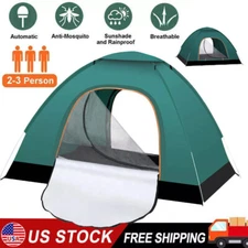 2-3 Person Automatic Camping Tent Hiking Instant Canopy Pop Up Tents Waterproof