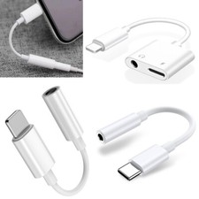 USB Type C to 3.5mm Headphone Jack Adapter and Type C Aux Earphone Audio Adapter