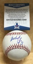 MICHAEL CHAVIS BOSTON RED SOX SIGNED M.L. BASEBALL BECKETT R12926