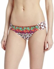  68 NWT TRINA TURK VENICE BEACH SHIRRED HIPSTER BIKINI BOTTOM SIZE 12- J25 Q