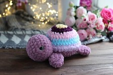 Handmade Crochet Turtle Plush   Soft Plush Tortoise toy, turtle nursery decor