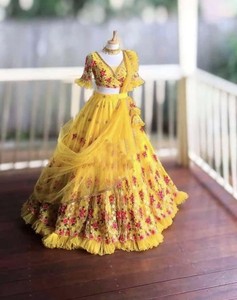 yellow lengha