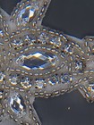 NEW Silver Beaded ppliquette Formal Wedding Dres DAVID TUTERA Collection CENTER  — photo 2