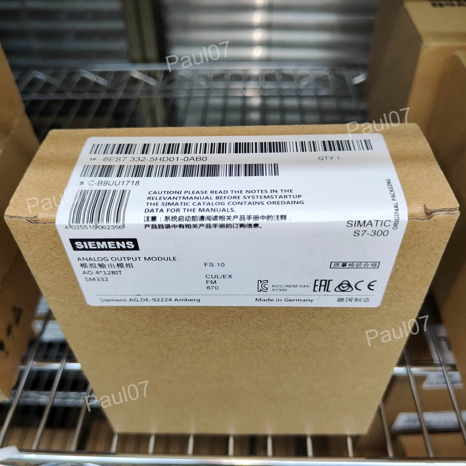 New Siemens 6ES7332-5HD01-0AB0 6ES7 332-5HD01-0AB0 S7-300, Analog output SM 332 - Photo 2/4