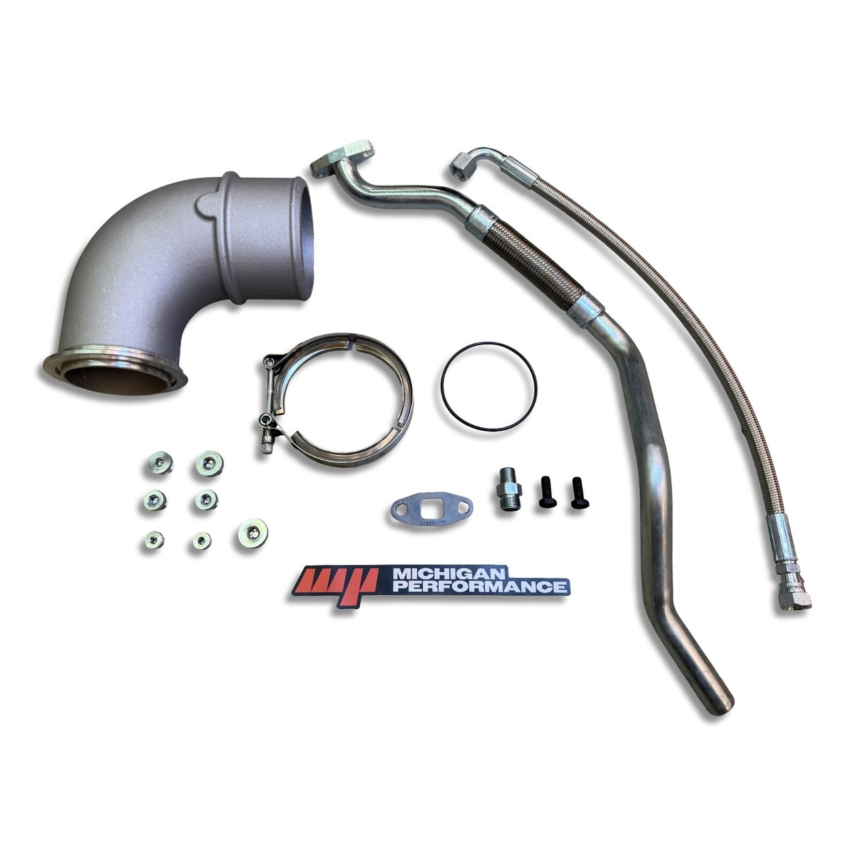 Cummins ISX Turbo Oil Line Kit With Intake BorgWarner Turbo Swap