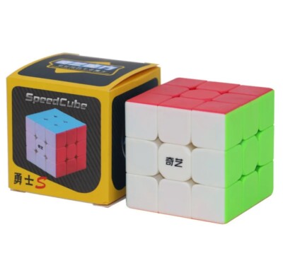 3x3 Stickerless Qiyi SpeedCube Warrior S 3X3 Magic Cube Puzzle