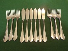 WMF Modell ROYAL CHIPPENDALE Fischbesteck 6 Personen 12 Teile Cromargan TOP!