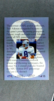 1994 Flair Hot Numbers #1 Troy Aikman Cowboys | eBay