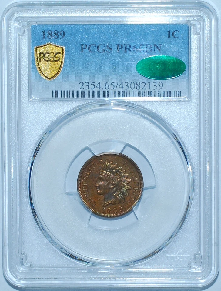 1889 PCGS PR65BN CAC Brown Indian Cent Proof Strike - Image 2 of 3