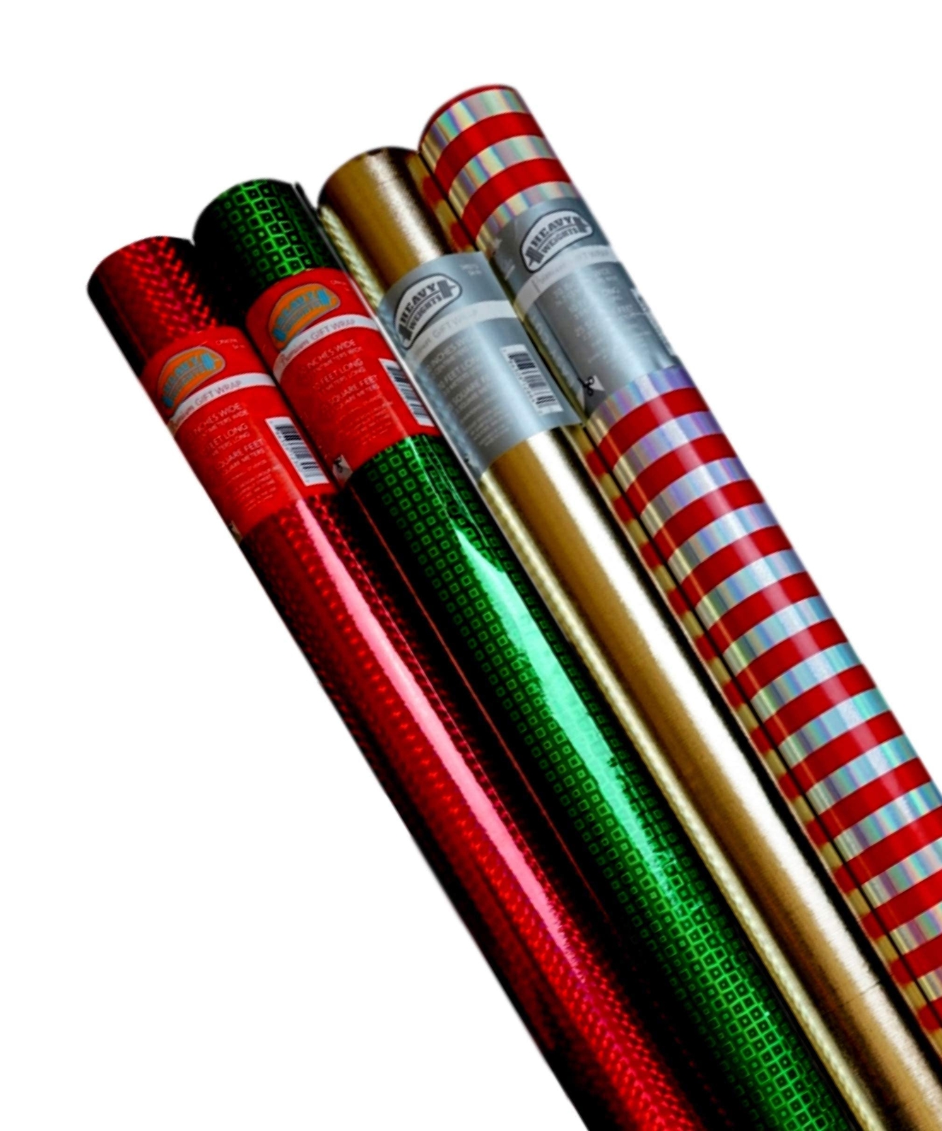 Premium Gift Wrap (4 Rolls, 100 sq ft Total) Heavy Weight Sh
