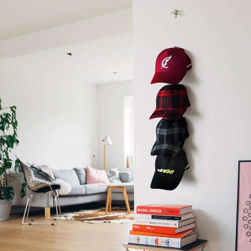 10x Cap Wandhalterung Halterung Mützen Wand Halter passend für New Era Flexfit - Picture 4 of 11