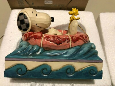 Peanuts Jim Shore Snoopy Woodstock Float Away 6005942 New HAND SIGNED by JS