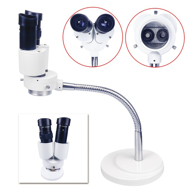 圖片 11 - Dental 10X Magnification Technician Microscope with 5W LED Inspection Microscope