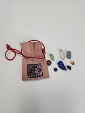 Vtg Chakra Stones Rocks Natural Minerals Mini Collection Lot Of 8 W/ Bag