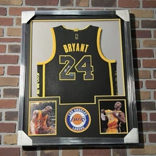 KOBE BRYANT Signed Framed Jersey Los Angeles Lakers #24 Autograph 34”x42” w/COA