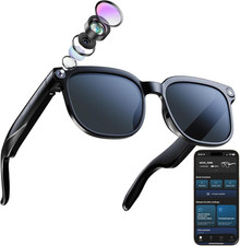 Smart Glasses with Camera, Bluetooth Music Call, 800W HD Camera Glasses, 1080P