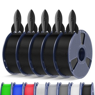 SUNLU 5x1KG PETG PLA PLA+2.0 SILK ABS ASA TPU 3D Printer Filament 1.75mm 5KG