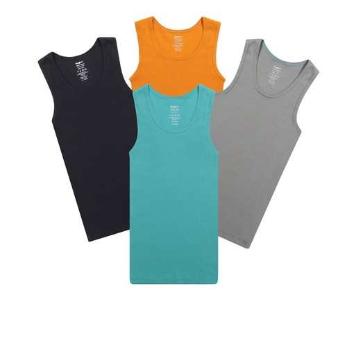 Buyless Fashion Boys Tagless Undershirts Tank Top White Soft Cotton Pack of 4 - Picture 43 of 49