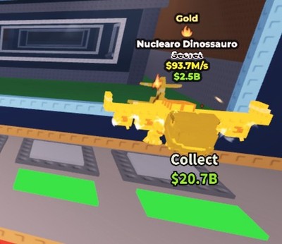 Steal A Brain rot Gold Nuclearo Dinossauro 93 M/s