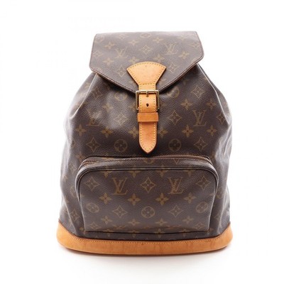 LOUIS VUITTON Montsouris GM Rucksack Backpack M51135 Monogram leather Brown Used