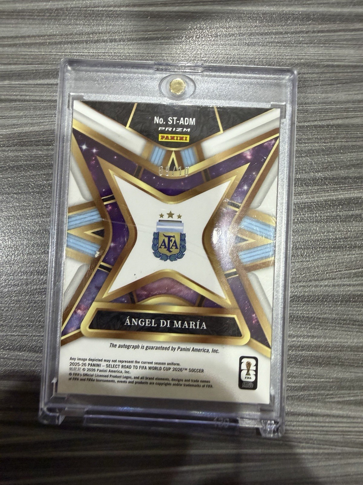 2025-26 Panini Select Angel Di Maria Auto /10 SSP view 2