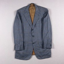 Kiton Blazer Mens EU 52 / US 42 Long 100 Cashmere Glen Plaid Houndstooth