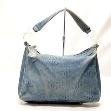 NO TARIFF Chanel Hand Bag Blue Denim 4484990