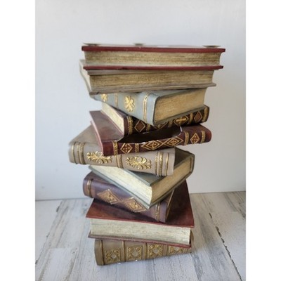 Jaimy Book stack sculpture AS IS table totum rider art centerpiece Unique home