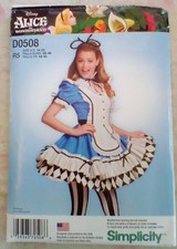 Alice in Wonderland Costume Pattern Simplicity 0508 8234 Sizes 14-22 UNCUT