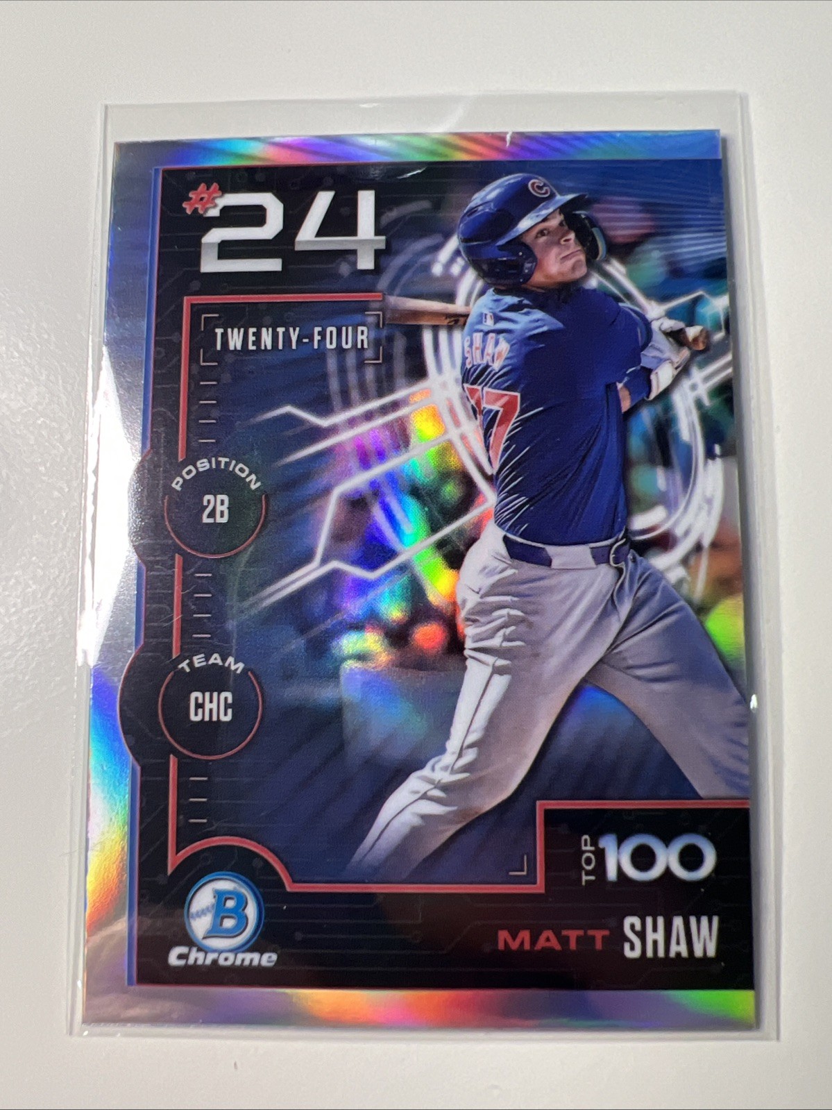 2025 Bowman Chrome Matt Shaw Cubs Bowman Scouts Top 100 Insert BTP-24