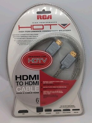RCA High Performance Digital Audio HDMI To HDMI Cable 24K Gold Plated 6Ft