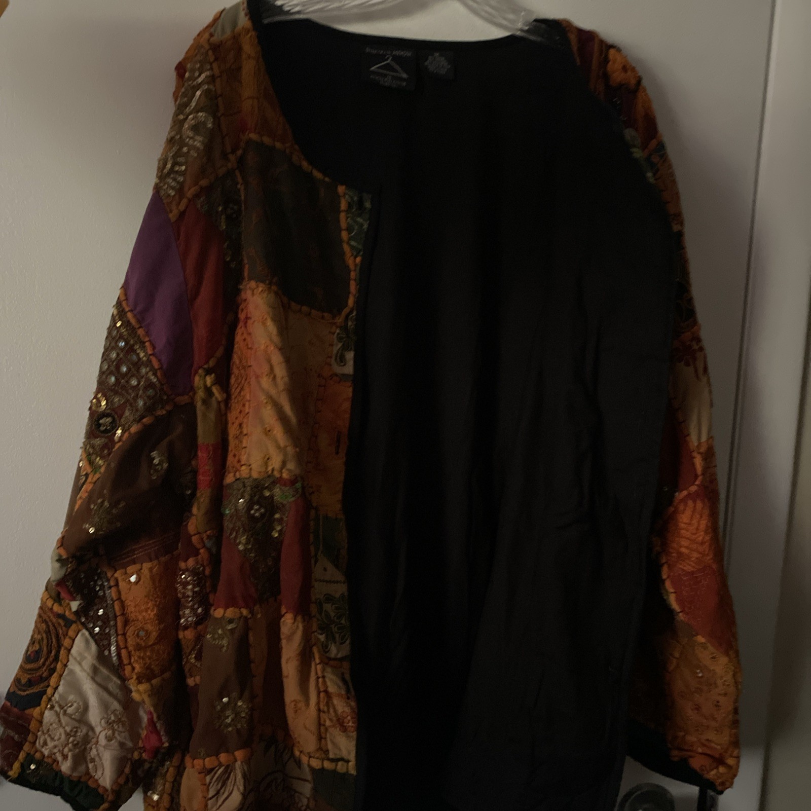 Vintage Patchwork Boho Jacket with Button Front - image 6