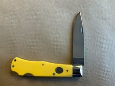 Moore Maker 3206 DLB Single Blade Pocket Knife Yellow Delrin