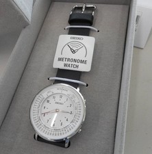 SEIKO Metronome Watch Fragment Edition White Stainless Steel From JAPAN Rare  