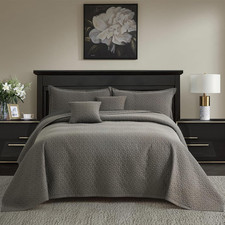 Oversized King Bedspread 128X120 Extra Wide, Diamond Geometric Quilt Set King/Ca