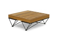 Dunkelbrauner Edel Couchtisch Designer GartenmöBel LuxuriöSer Holztisch