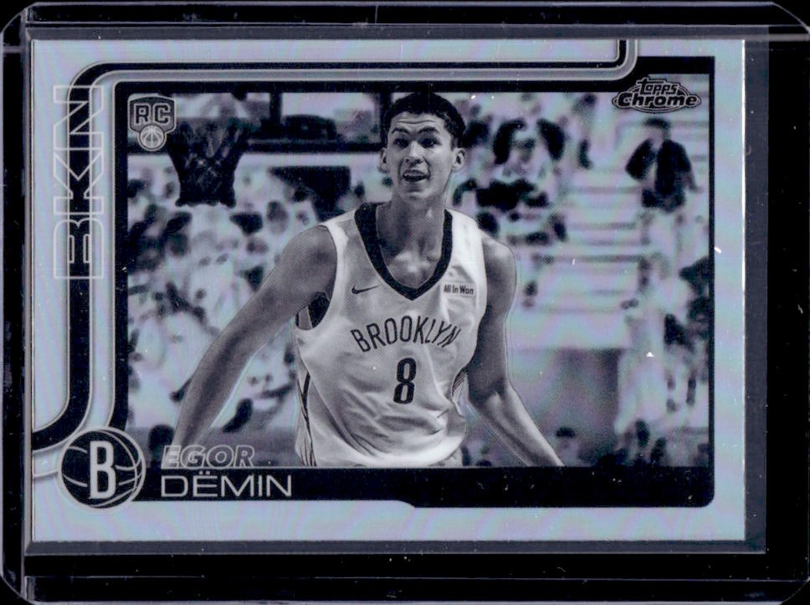 2025-26 Topps Chrome Egor Demin RC Negative Refractor Rookie #258 Nets