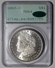1883-O Morgan Dollar PCGS MS64 Rattler CAC