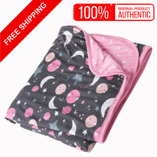  DEAL Little Sleepies To the Moon  Back Large Cloud Blanket girl 