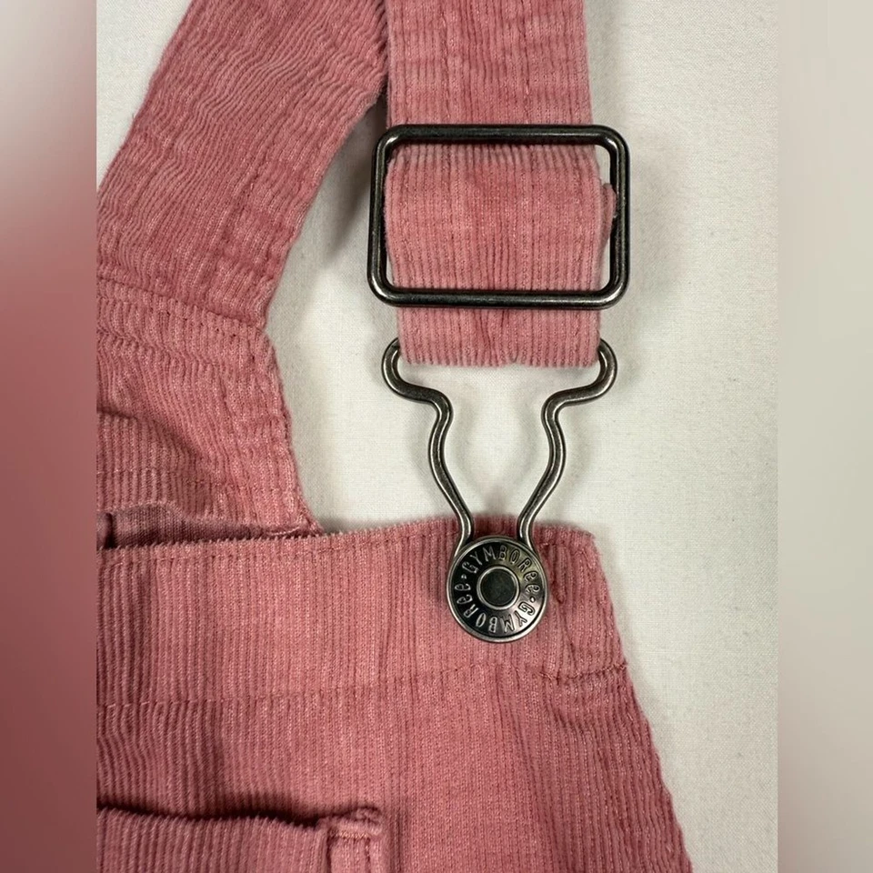 GYMBOREE Girls Corduroy Tiered Overall Dress 5T Dusty Rose Y2K Inspired Cowgirl - Image 3 of 4