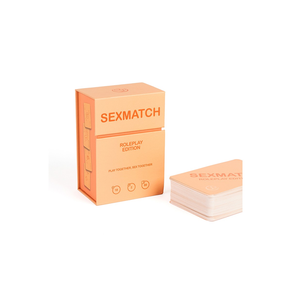Jeu de cartes coquin Sexmatch avec scénarios de jeux de rôle immersifs pour deux adultes