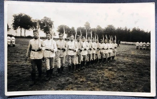 Germany WW2 Reich Labour Service Para-Military Real Photo Postcard RPPC #4