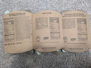 44x MRE Meal Parts Genuine 3x Entrees