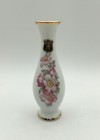 Vintage Gerold Porzellan Tettau Bavaria Bud Vase w/ Flower Pattern & Gold Trim — photo 1
