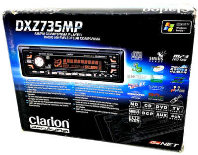 CLARION DXZ-735MP CAR AUDIO STEREO CD PLAYER 52W X4 RADIO MP3 AUX