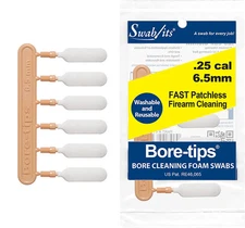 (Brand New) .25cal/6.5mm Gun Cleaning Bore-tips® by Swab-its: Barrel Cleaning